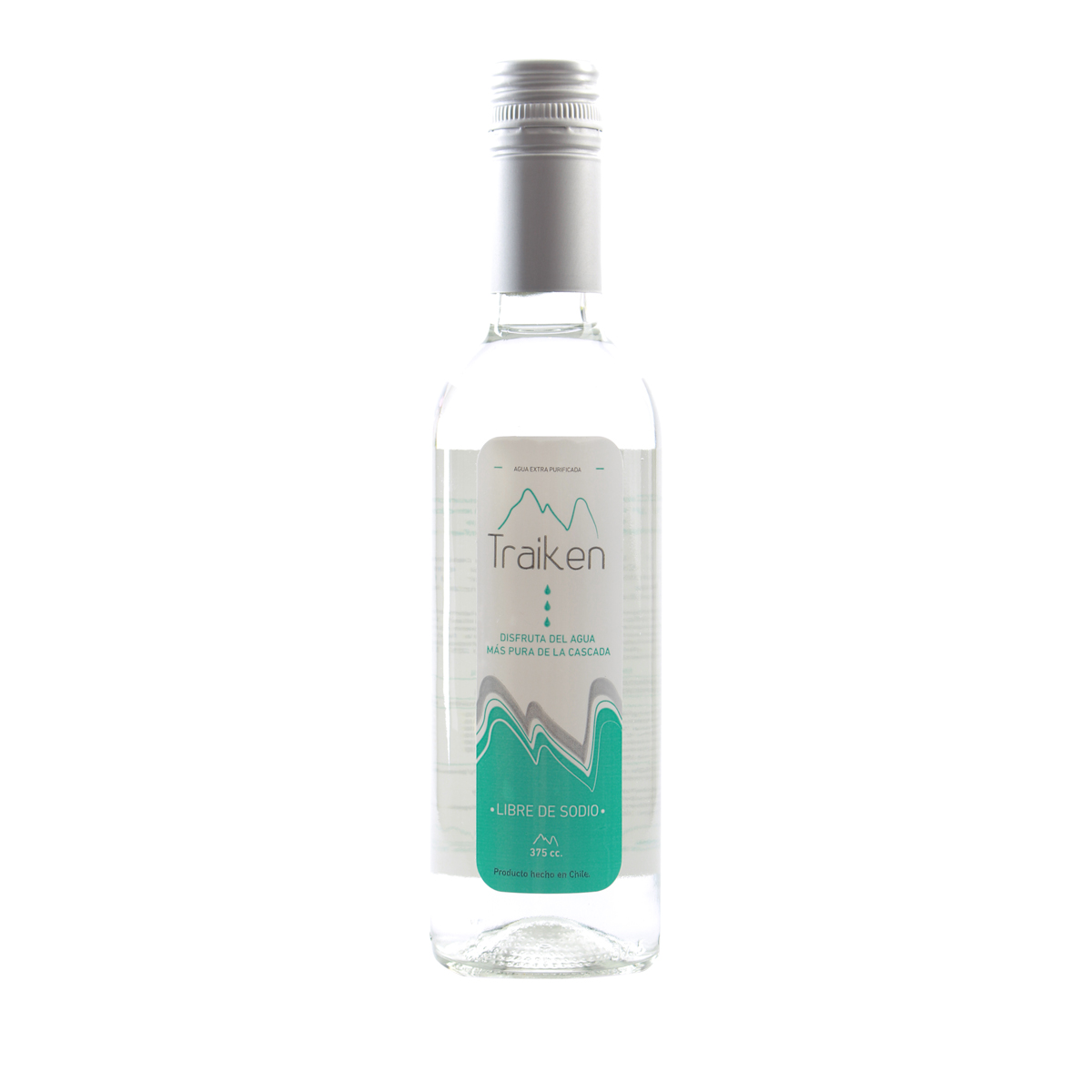 Agua-Purificada-botella-de-vidrio- Traiken-375-cc